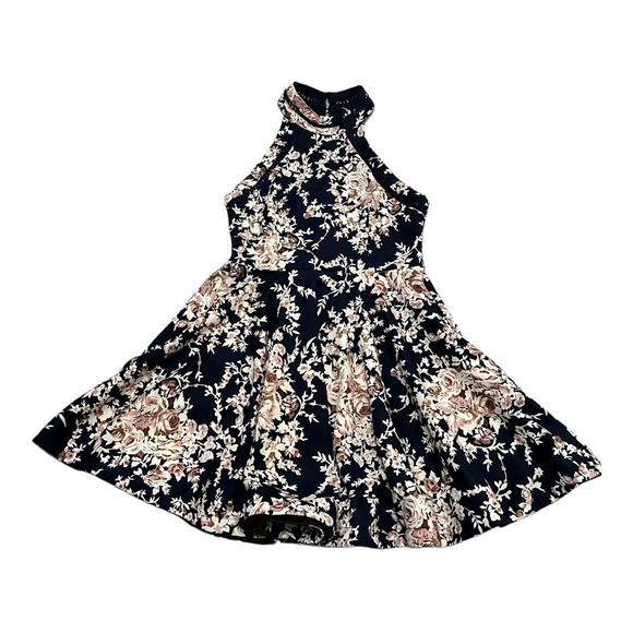 B. Darlin Floral. Halter Style Dress. Jrs. Medium. Excellent Condition - Picture 3 of 14